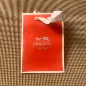 COACH mine red shopping gift bag